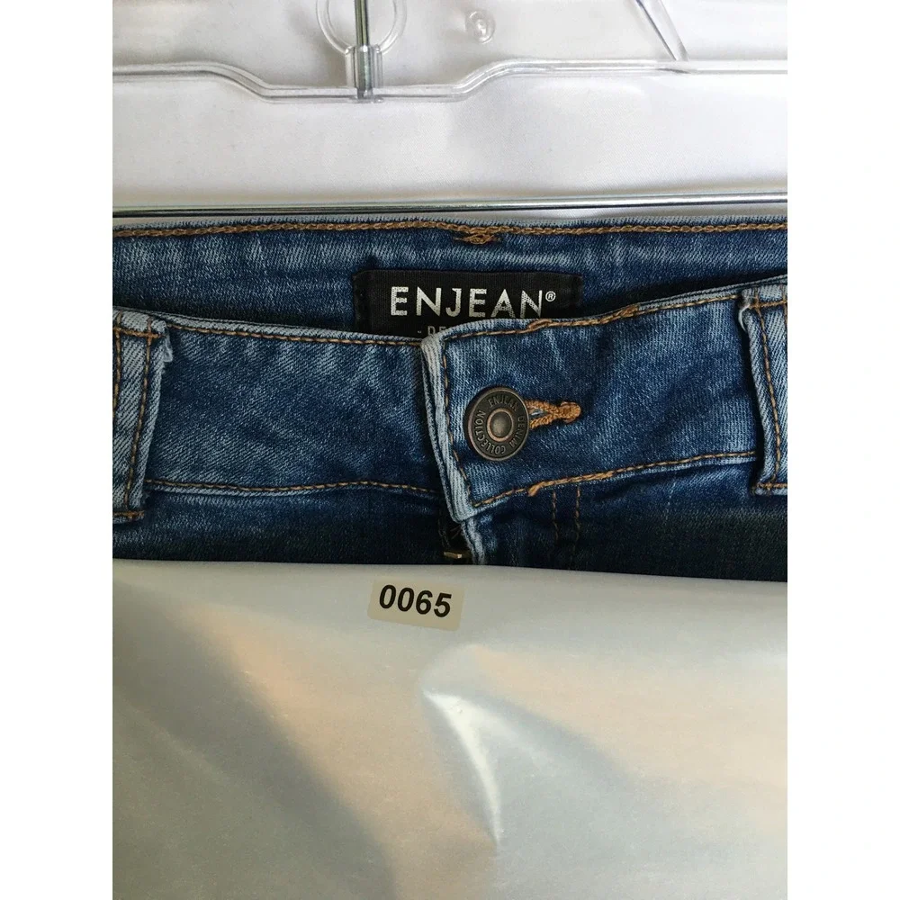 Enjean Denim Co Mens Distressed Skinny Jeans Medium Wash Ripped EP3092R-1 29x27